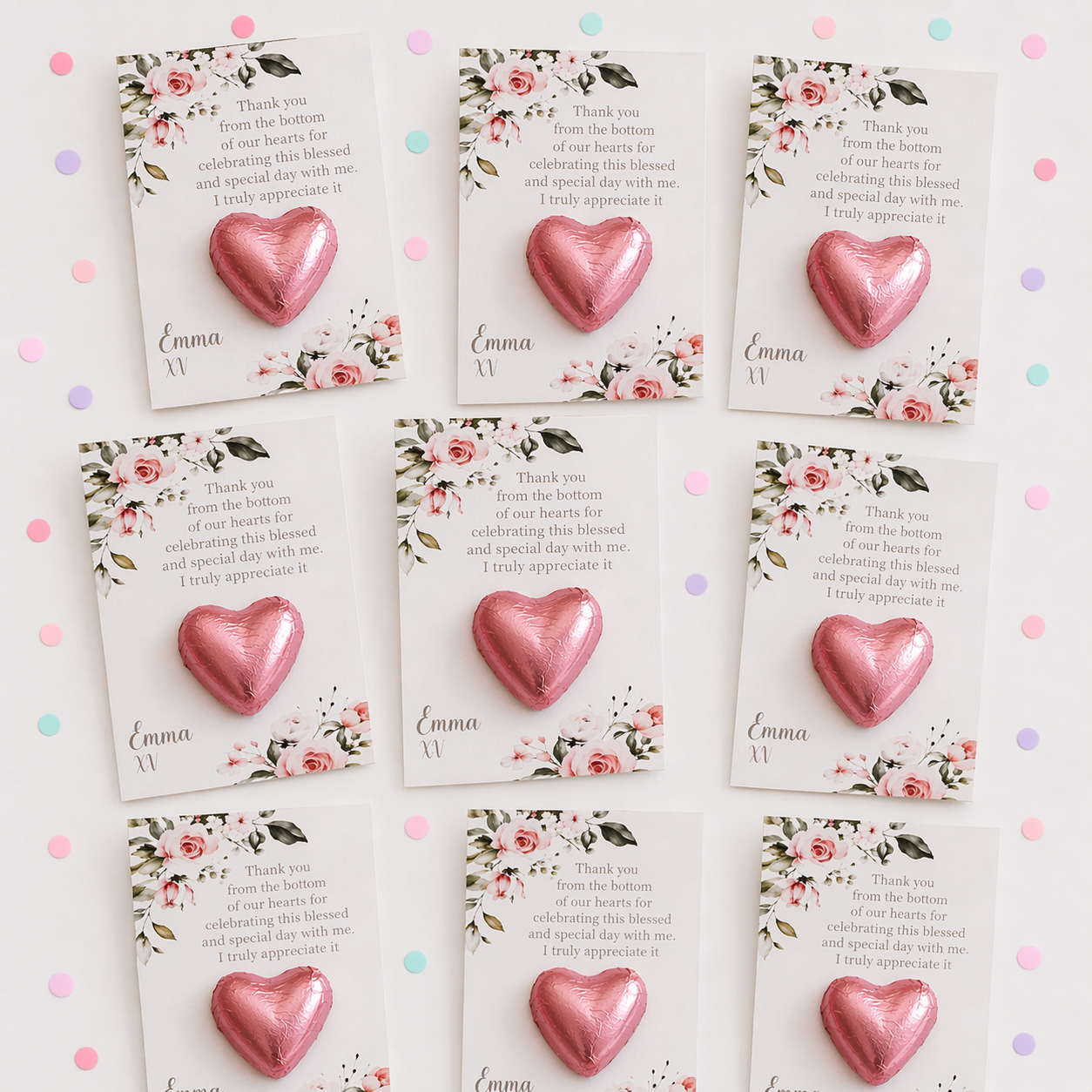 Thank You Cards with Chocolate