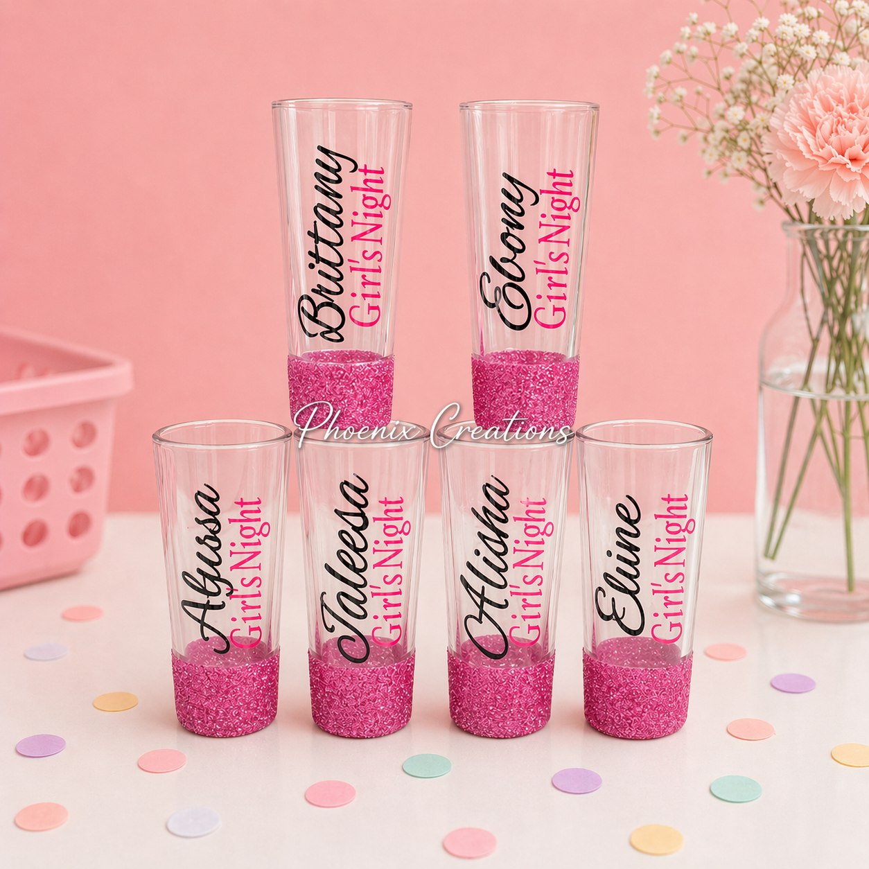 Personalised Girls Night Shot Glasses