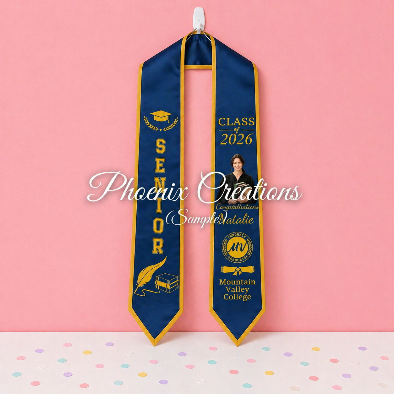 Custom School Graduation Stole