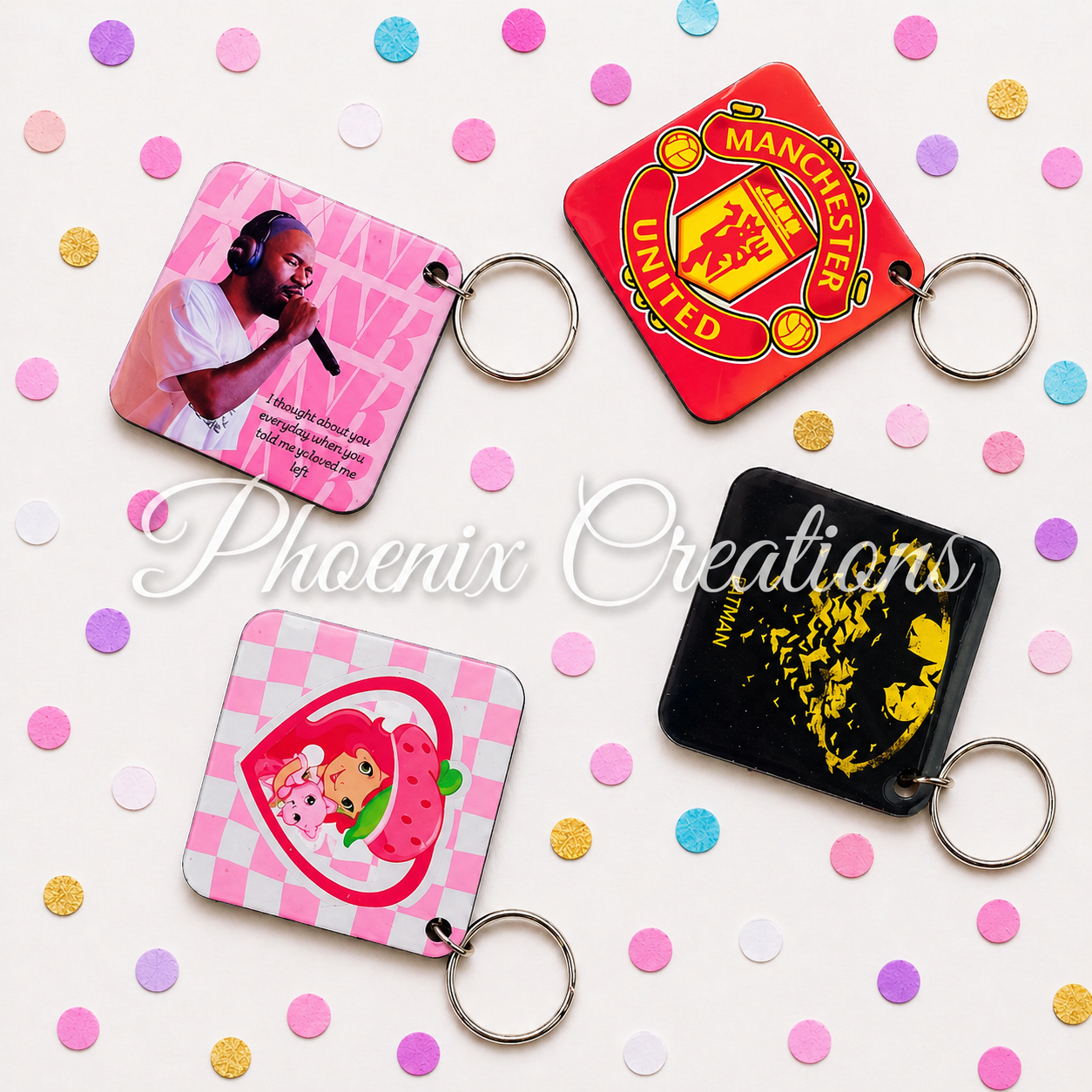 High-Gloss Resin Photo Keyrings