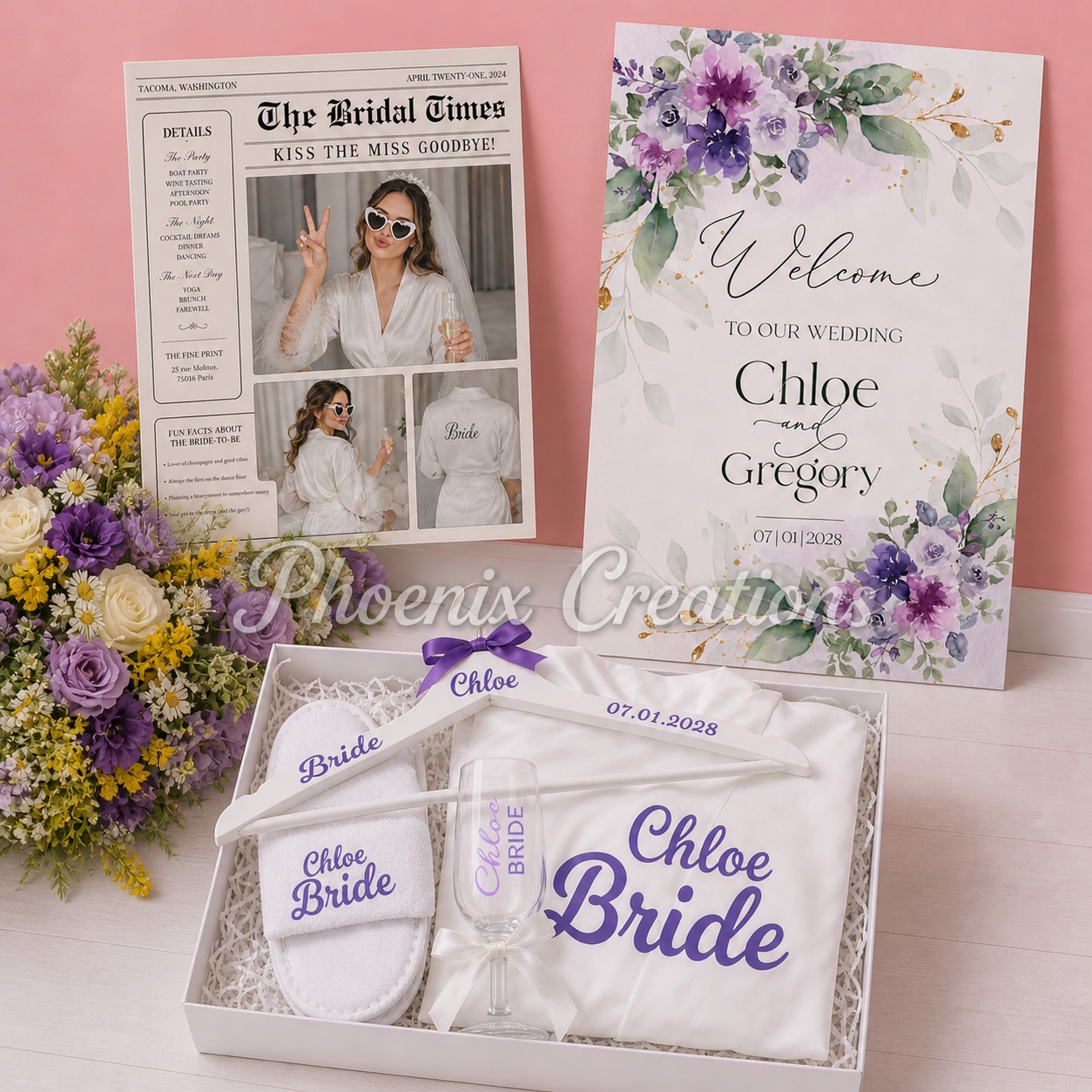 Personalised Satin Robe (Any Occasion)