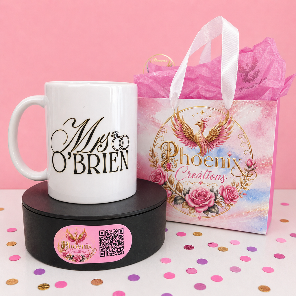 Elegant Personalised Bridal Mug Gift